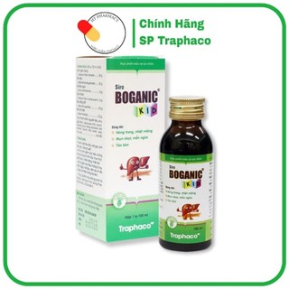 Siro Boganic Kid Traphaco - hỗ trợ mát gan, thanh nhiệt, giảm mẩn ngứa, rôm sảy cho bé từ Actiso và thảo dược