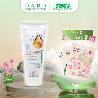 Sữa rửa mặt cao cấp tinh chất Collagen 3in1 Dabo Nature Rich Foam Cleanser Collagen TAC 180ml