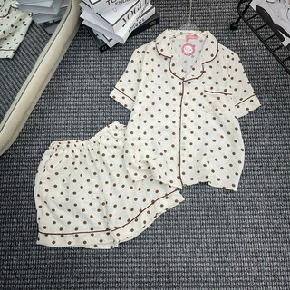 Bộ Pyjama Mặc Nhà Chất Đũi Lụa Hàng Cộc Đùi Siêu Mát