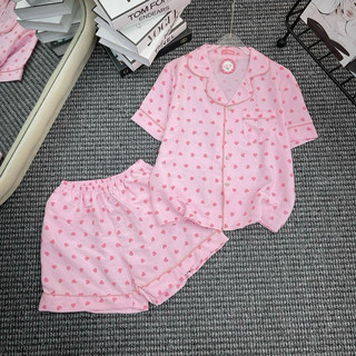 Bộ Pyjama Mặc Nhà Chất Đũi Lụa Hàng Cộc Đùi Siêu Mát