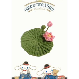  Đế lót ly hoa sen bằng len 