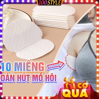 1 Gói 10 Miếng Dán Thấm Hút Mồ Hôi Nách Siêu Mỏng