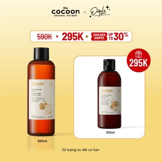  Nước tẩy trang bí đao 500ml Tặng Gel bí đao rửa mặt Cocoon 310ml