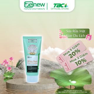 Sữa rửa mặt làm sáng da tinh chất ngọc trai White Pearl Foam Cleansing Benew TAC 100ml