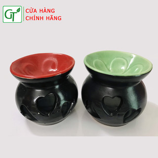 Đèn Xông Tinh Dầu Đốt Nến Gốm Bát Tràng - Đèn TInh Dầu Đốt Nến Hình tròn - [HÀNG CAO CẤP]
