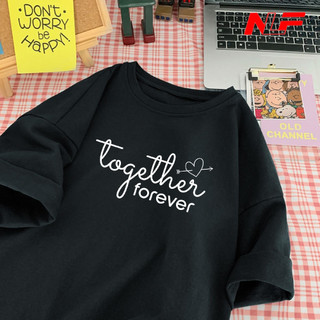 Áo Thun Unisex Tay Lỡ Chất Cotton Form Rộng TOGETHER UNI-028 - Áo Thun Nữ - Áo Thun Nam - NLF Unisex Fashion