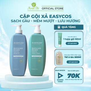 Dầu gội cặp kiềm dầu, giảm rụng tóc, phục hồi tóc hư tổn EASYCOS Nourishing & Smoothing Shampo/ Conditioner 800ml