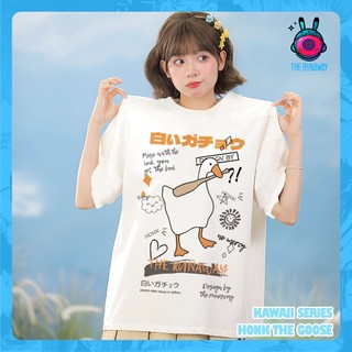 Áo phông kawaii series: honk the goose cotton 100% nam / nữ by the runaway
