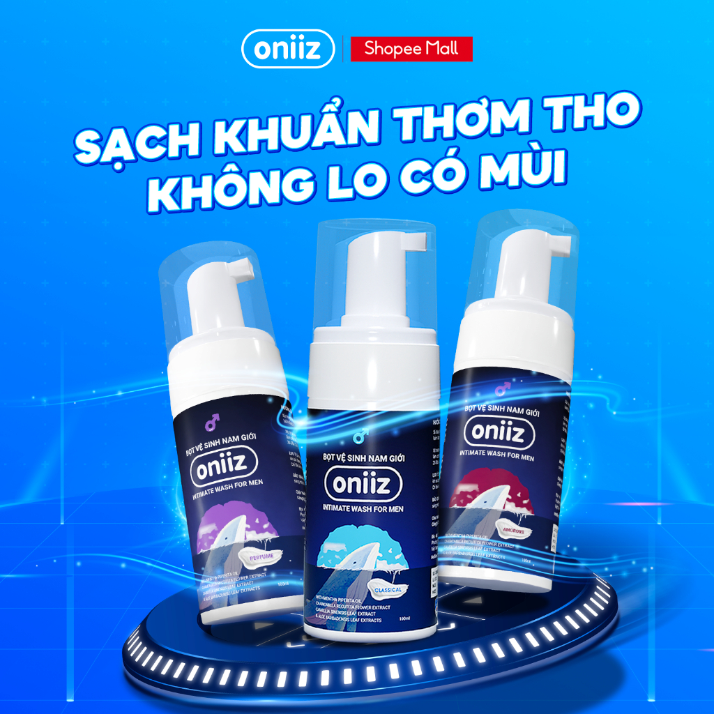 Combo Alpha Love Oniiz - Bọt vệ sinh nam giới, dung dịch vệ sinh nam và Bao cao su V2joy quà tặng sữa rửa mặt 30ml