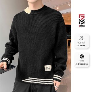 Áo len đan phối cổ phong cách Hàn Quốc trẻ trung, thời trang nam GMAN