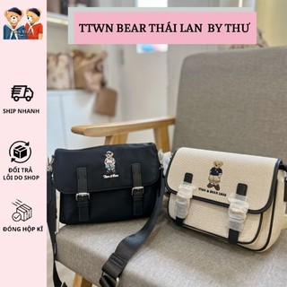 Túi đeo chéo 2 ngăn ttwn bear thái lan chính hãng