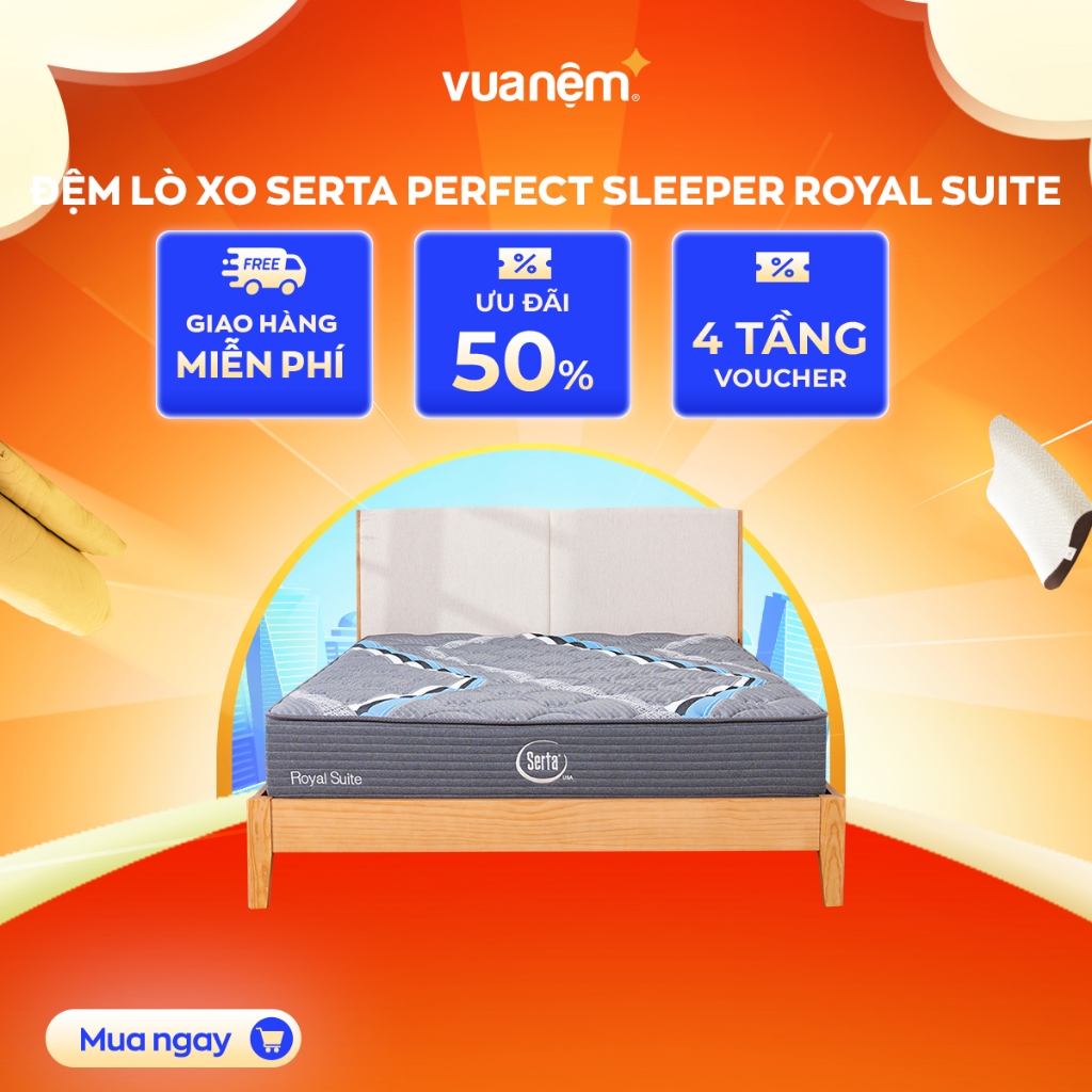 Nệm lò xo nhập khẩu Serta Perfect Sleeper Royal Suite 26 cm