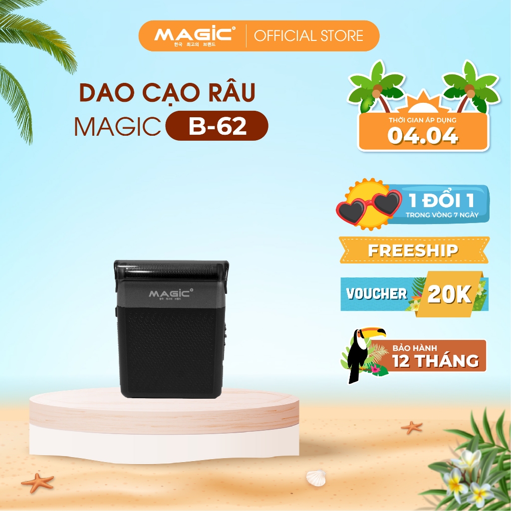 Máy cạo râu Magic B-62, bảo hành 12 tháng