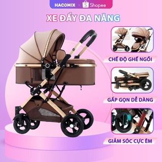 Xe đẩy cho bé HACOMIX - gấp gọn , xoay 2 chiều  bảo hành 3 năm