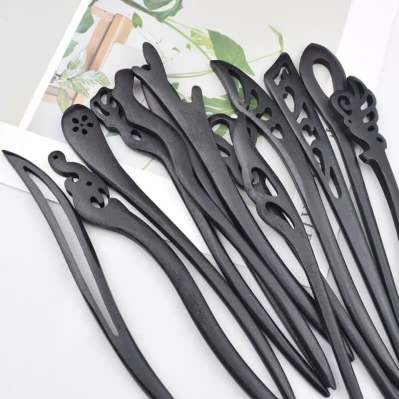 Trâm gỗ cài tóc phong cách cổ trang 18cm