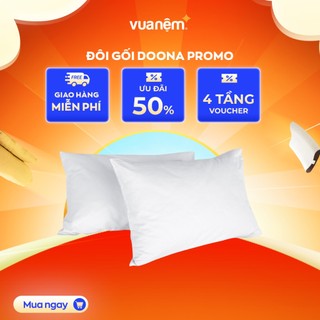 Đôi gối bông Doona Promo 45x65cm nâng đỡ nhẹ nhàng êm ái, thoáng khí