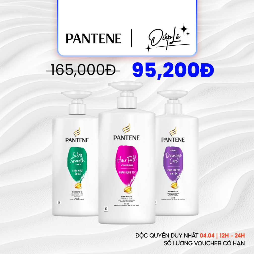 [Chỉ còn 95K sau áp Voucher] Dầu Gội Pantene chai 650ml