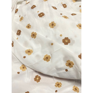Vải boi thêu hoa và linen bột