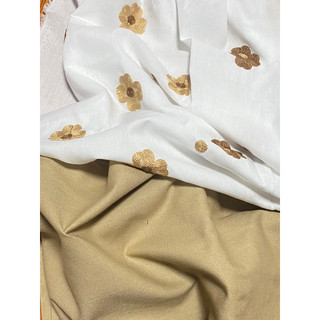 vải boi thêu hoa và linen bột