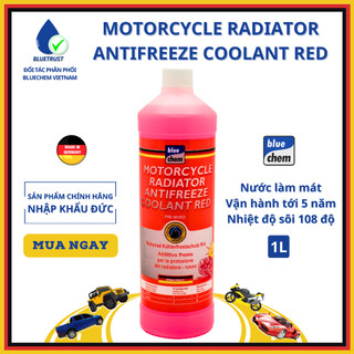 Nước làm mát xe máy màu hồng độ sôi 108°c bluechem - motorcycle radiator antifreeze coolant red - 1 lít