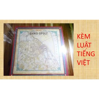TRÒ CHƠI MONOPOLY HÀ NỘI 1990 PHIÊN BẢN MỚI 2021 - CÓ KHAY GỖ ĐỰNG CAO CẤP ( HỘP)