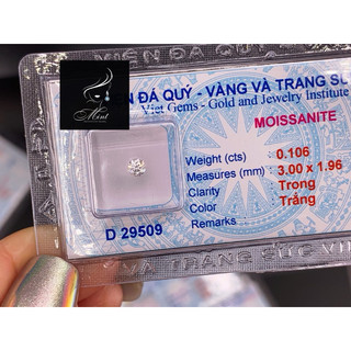 Moissanite kiểm định GIV đính răng ( loại 1 )