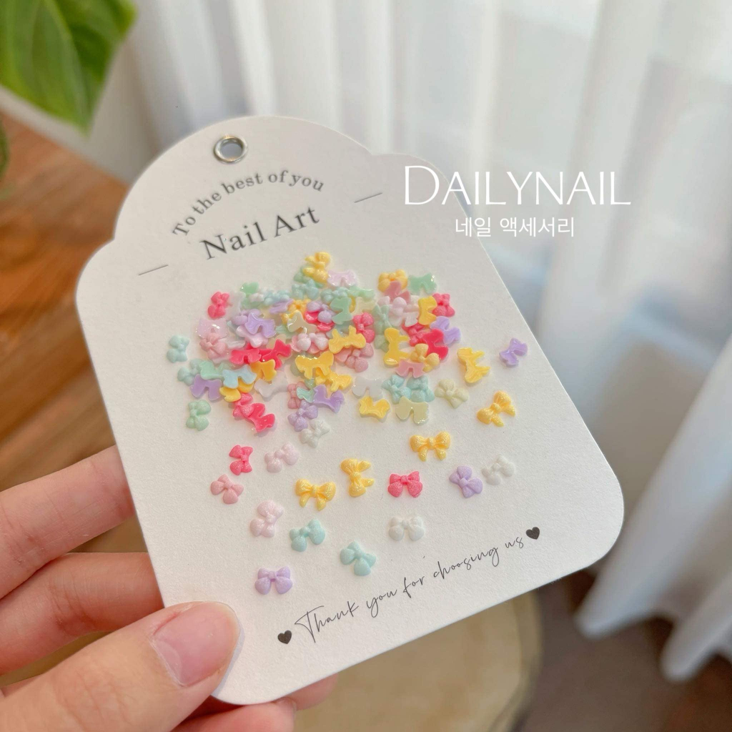 Set nơ nhỏ đính móng Pastel