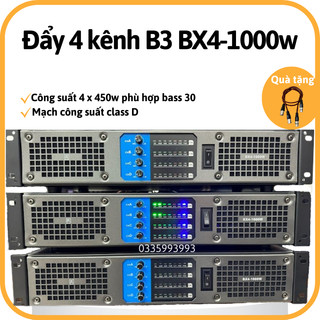 Đẩy công suất B3 BX4 - 1000w, Mạch công suất class D hiệu năng cao gọn nhẹ chất âm sạch nét