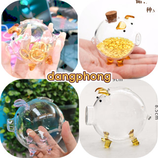 Ống heo đất tiết kiệm bằng thủy tinh trong suốt ,heo thuỷ tinh đựng nhẫn,vàng,bao đổi trả nếu nứt vỡ