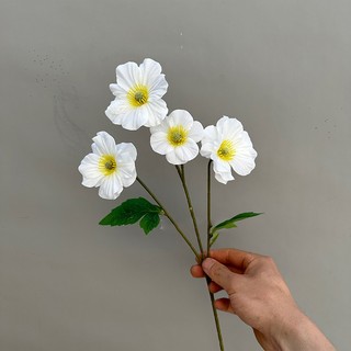 Cành Cúc Busi 4 bông lớn - Hoa lụa trang trí