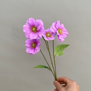 Cành Cúc Busi 4 bông lớn - Hoa lụa trang trí