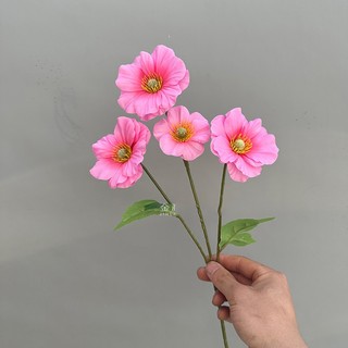 Cành Cúc Busi 4 bông lớn - Hoa lụa trang trí