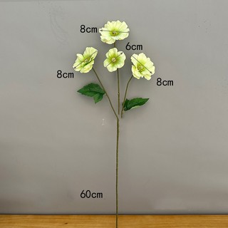 Cành Cúc Busi 4 bông lớn - Hoa lụa trang trí
