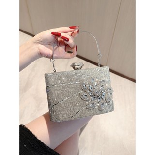 Túi xác nữ dự tiệc đính đá, ví, clutch nữ dự tiệc gắn đá sang trọng VDT82