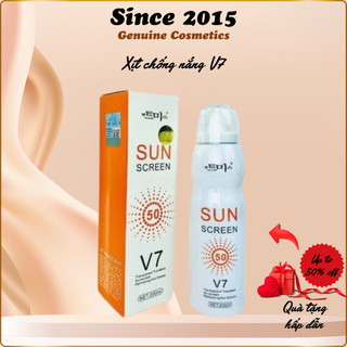 xịt chống nắng Sun Screen V7 lên tone- trắng da Hàn Quốc  ko bết dính - ĐB chính hãng KOREA
