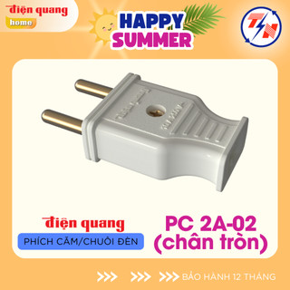 Set 10 Phích cắm Điện Quang PC 2A-02 (chân tròn) - Hàng chính hãng