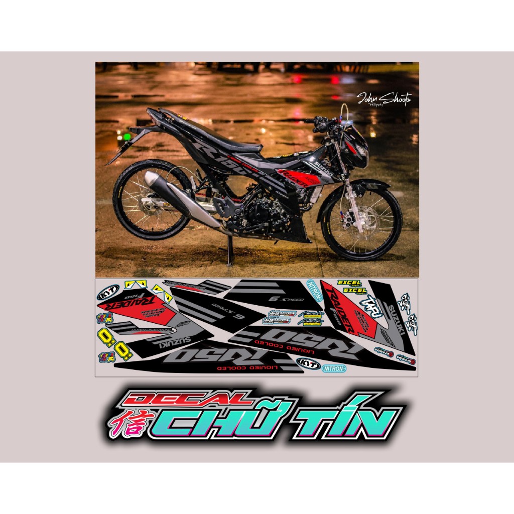 TEM ZIN XE SATRIA ĐỎ ĐEN BẠC 