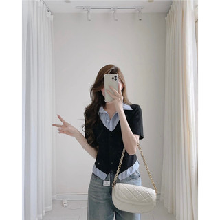 Áo kiểu sơ mi phối