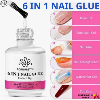Glue gel up móng ,cứng móng 6in1 tạo cầu cao cấp - Nails Red
