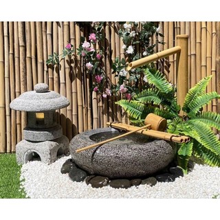 Thác nước phong thủy bằng tre-015