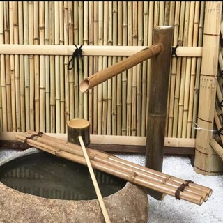 Thác nước phong thủy bằng tre-015