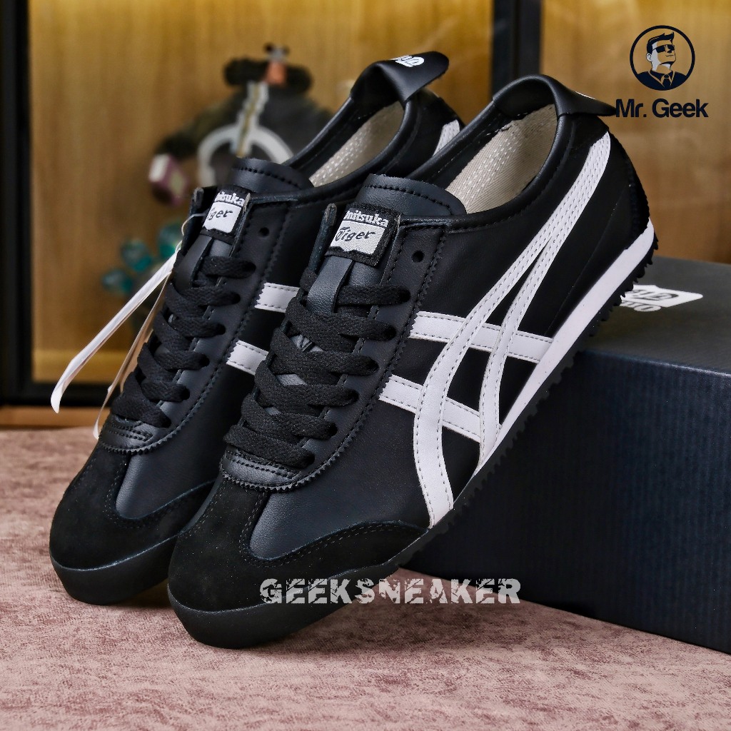 [GeekSneaker] Giày Sneaker cổ thấp Onitsuka Tiger Mexico 66 Đen  ( Black Cat)