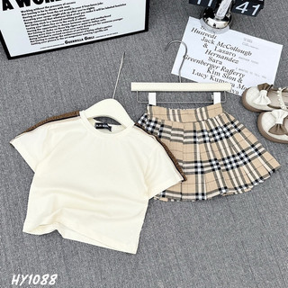Set áo cotton chân váy Bbr siêu sang chảnh