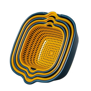 Set 6 rổ rửa kèm chậu - rổ rửa rau quả