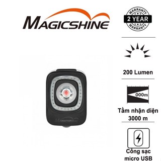 [BẢO HÀNH 2 NĂM 1 ĐỔI 1] Đèn hậu xe đạp MAGICSHINE SEEMEE 200 V3.0 độ sáng 200 lumen pin 1000mAh