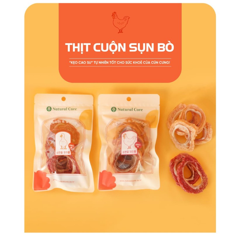 Snack Natural Core Thịt cuộn sụn bò cho chó