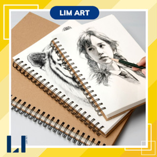 Sổ vẽ phát thảo, màu nước, gouache, bút màu nước,... Sketch book gáy lò xo khổ 16k/A4/8k.
