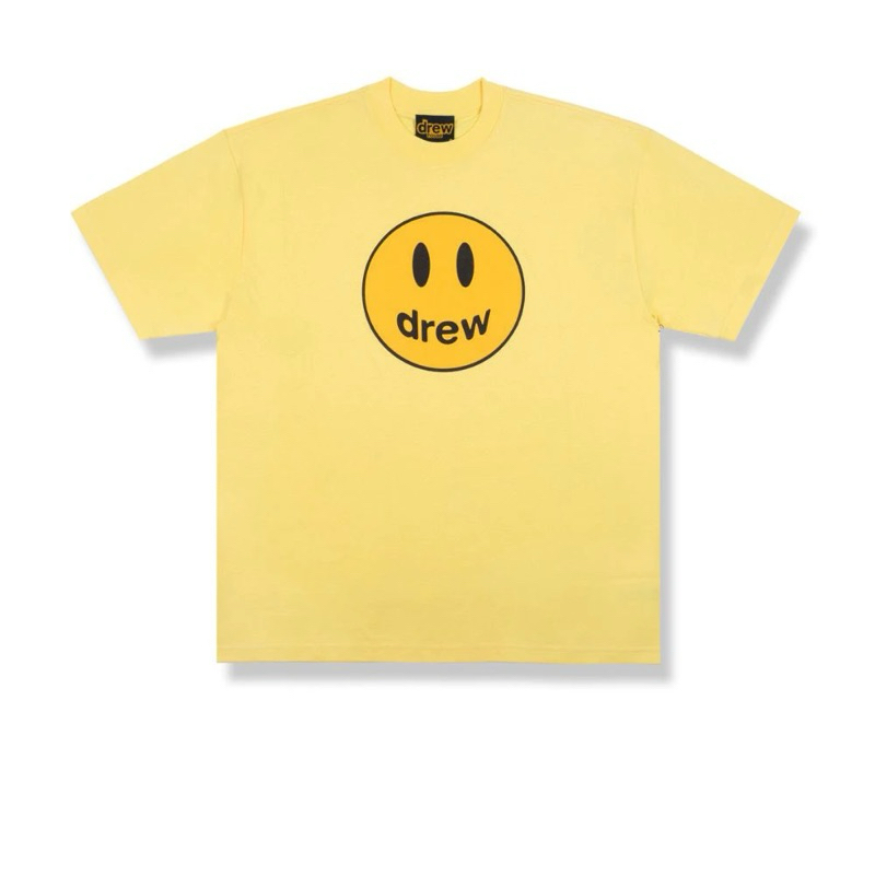 CHÍNH HÃNG - Áo Drew House Mascot SS Tee LIGHT YELLOW T-SHIRT - Áo thun cổ tròn tay lở màu vàng tươi