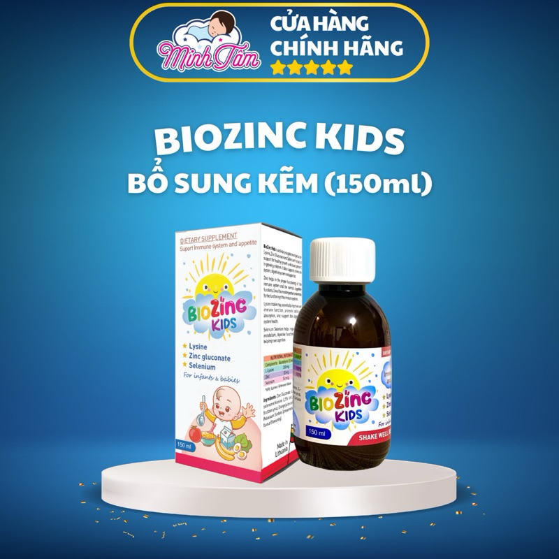 Biozinc kids- Siro bổ sung Kẽm hữu cơ, hỗ trợ ăn ngon, tăng đề kháng (150ml)