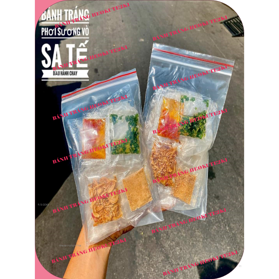 BÁNH TRÁNG TRỘN HÀNH PHI SATE MỠ HÀNH (KÈM TẮC)